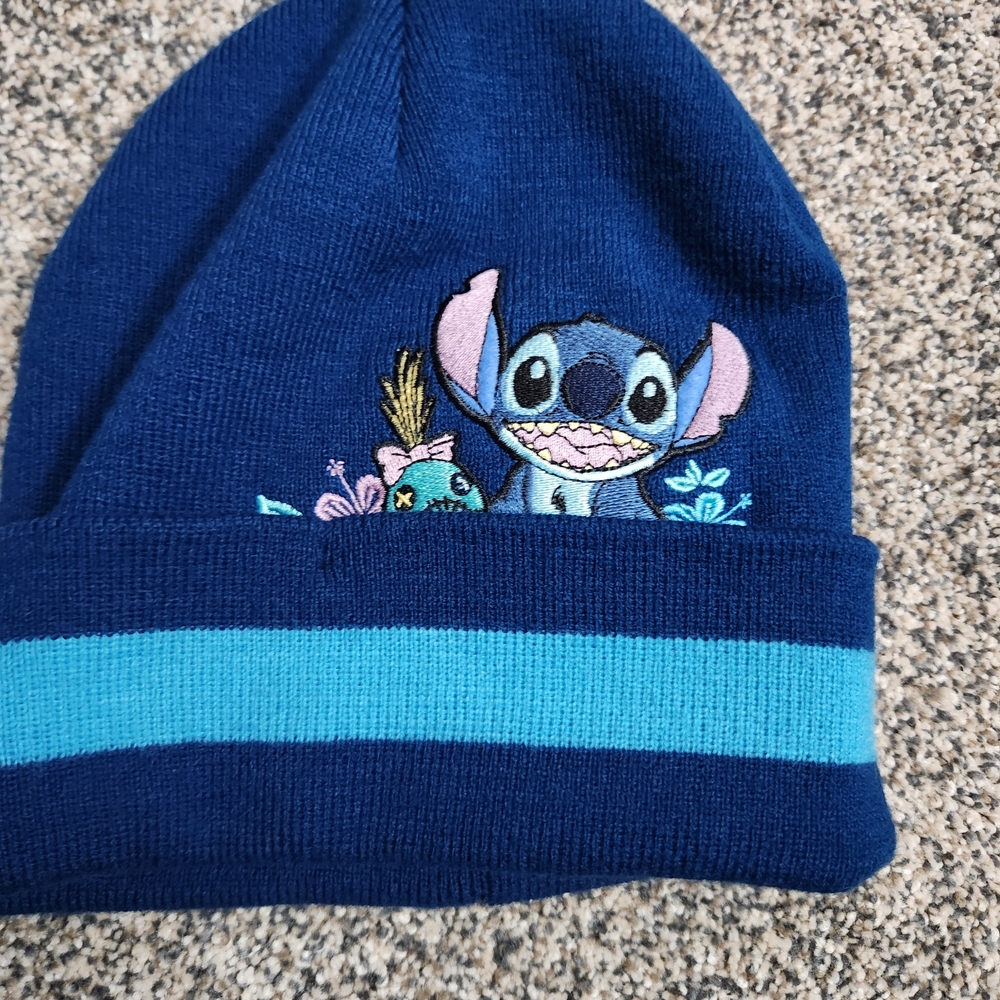 Disney Blue Beanie with Stitch Embroidery